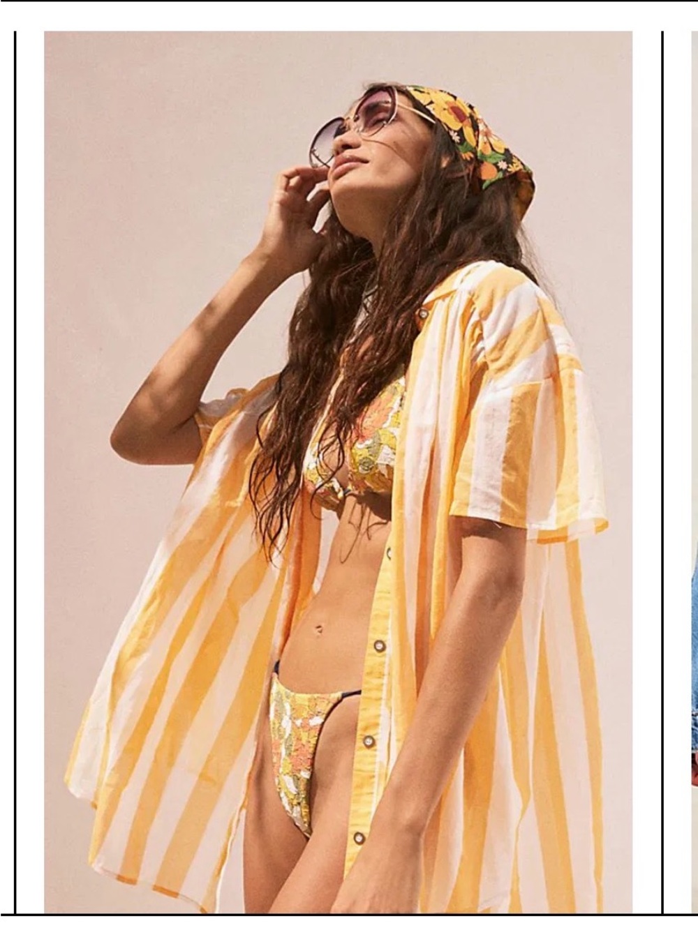 Free People Float Away Stripe Button-Front Shirt